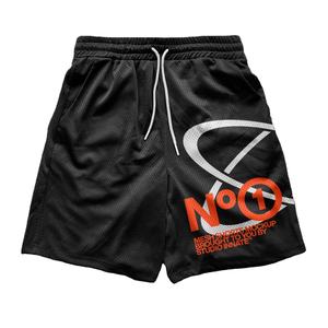 Shorts de sport personnalisés 2026 avec votre propre design, en maille orange, sublimation, double couche, entrejambe de 5 pouces, pour hommes - Product Image 6