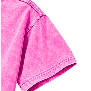 <b>Mens</b> <b>Pink</b> Garment Dyed Breathable Washed Short Sleeve Crew Neck Casual Cotton Graphic Tee Streetwear Loose Fit Vintage Style - Product Image 4