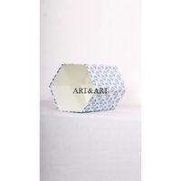 Papier Coton Artisanal Carton Pliable Hexagonal Ouvert Haut de Gamme Accessoires de Mode Élégants Imprimé Floral Utilisation Intérieure Extérieure Bureau