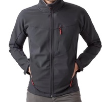 Veste polaire homme personnalisée en softshell imperméable et respirant à col montant zippé imprimé pour le travail et la vie quotidienne