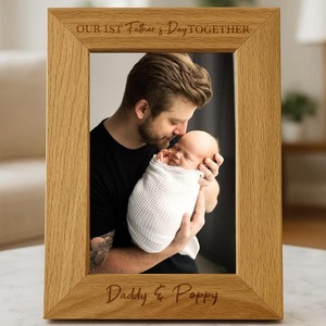 <b>Personalized</b> Wooden Photo <b>Frame</b> Horizontal Tabletop <b>Picture</b> <b>Frame</b> with Wedding Quote and Rose Design - Product Image 2
