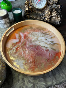 Ensemble de plateaux de service en bois d'acacia décoratifs pour la cuisine grand dessert rectangulaire pour la maison thé de luxe cuisine nordique fruits - Product Image 2