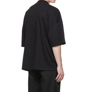 Camisetas HSI Extra Grandes Negras Lisas de Corte Holgado al por Mayor, Camisetas Casuales para Hombre Hechas en Pakistán de Secado Rápido 100% Algodón - Product Image 2