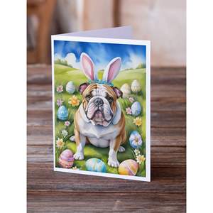 การ์ดอวยพรเปล่าขนาด5x7ขนาด A7แปลกๆแพ็กการ์ดไข่อีสเตอร์บูลด็อก8รูปพร้อมซอง - Product Image 2