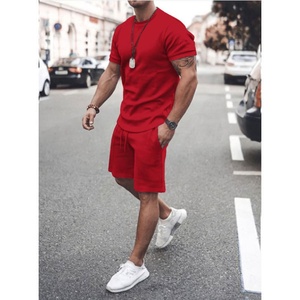 Conjunto de ropa deportiva de verano para hombre, chándal de marca privada con logotipo personalizado, pantalones cortos y camisetas, venta al por mayor, camisetas activas - Product Image 6