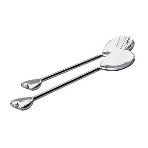 Forme de coeur poignée fin argent couverts couverts ensemble à manger accessoires de table ustensiles de cuisine fournitures métal indien - Product Image 1