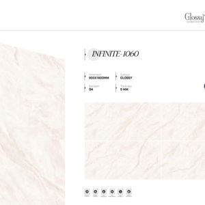 Carreaux de porcelaine brillants effet marbre italien de qualité supérieure, dimensions 800x1600, 1200x1800, 750x1500 mm, dalles de luxe pour projets - Product Image 1