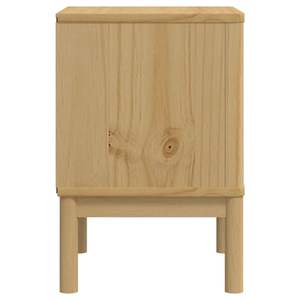 Petite table de chevet en bois de pin massif brun ciré - Product Image 6