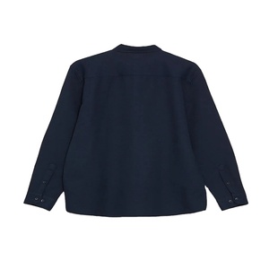 เสื้อเชิ้ตทางการเข้ารูปสำหรับผู้ชายผ้าด๊บบี้ผ้าฝ้ายโพลีเอสเตอร์ระบายอากาศคอปกสีดำสั่งทำได้ - Product Image 2