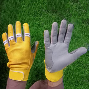 Gants de frappe de baseball professionnels en cuir de vachette avec fermeture auto-agrippante, confortables, durables, de qualité supérieure, nouveau design tendance. - Product Image 3