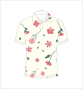 เสื้อโปโลลายดอกไม้แบบมินิมอล ระบายอากาศได้ดี น้ำหนักเบา เหมาะสำหรับทีมกอล์ฟ แขนสั้น พิมพ์ลายแบบซับลิเมชั่น เสื้อผ้าลำลองสำหรับออกกำลังกาย - Product Image 1