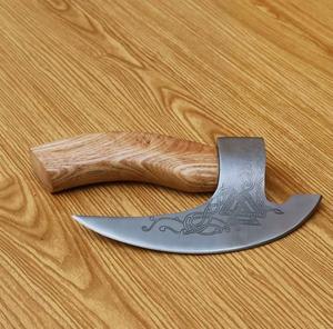 Custom Handmade Damascus Steel Pizza Cutter with Wooden Handle Microwave Safe Best for Cutting <b>Bread</b> Pizza Daily Kitchen Use - Product Image 4
