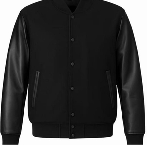 Veste universitaire unisexe de haute qualité, style Letterman, avec broderie chenille sur les manches, col montant, streetwear personnalisé - Product Image 3