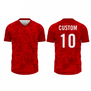 T-shirts de football à col rond pour hommes, séchage rapide, coupe ample, en coton avec impression sérigraphiée, matière microfibre - Product Image 3