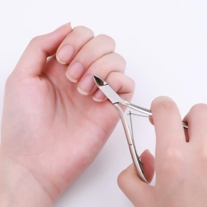 Pince à cuticules professionnelle en acier inoxydable Harbor Industry, courbée et droite, coupe-ongles robuste à large ouverture pour les ongles - Product Image 3
