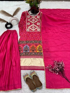 Nueva Colección de Diseñador, Conjunto de Sharara y Dupatta con Bordado Completamente Cosido, Salwar Kameez de Chinnon Pesado para Adultos, FATEMA FASHION - Product Image 6