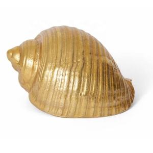Sculpture d'escargot de mer moderne en aluminium de haute qualité, faite à la main, figurine nautique pour table, étagère, bureau, salon - Product Image 3