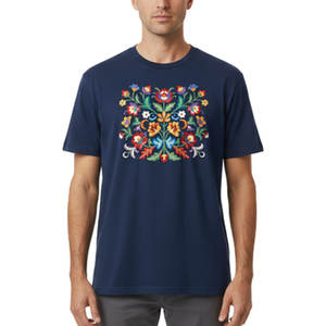 เสื้อยืดปักลายคุณภาพสูง ผ้าฝ้ายพรีเมียมเนื้อหนา แขนสั้น แฟชั่นฤดูร้อน สตรีทแวร์สำหรับผู้ชาย - Product Image 1