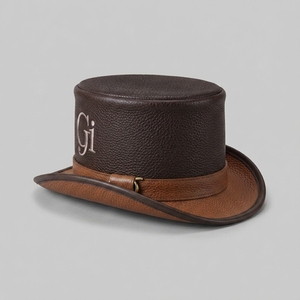 Chapeaux Bob en Cuir Pleine Fleur Véritable Personnalisables avec Logo OEM pour Hommes et Femmes, Style Vintage Steampunk, Vente en Gros - Product Image 4