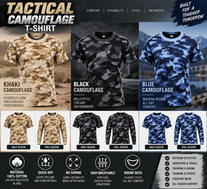 T-shirt d'entraînement tactique camouflage pour homme, manches courtes/longues, respirant, couleur unie, col rond, qualité supérieure, fabricant. - Product Image 4