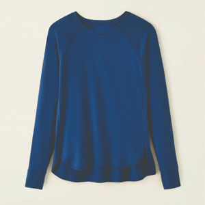 Camiseta Holgada de Manga Larga de Lona, Diseño Minimalista, Suave, de Secado Rápido y Transpirable, para Looks Relajados, Fácil de Combinar - Product Image 1