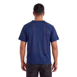 Maillots de sport pour hommes de haute qualité, bleu marine, en maille, col en V, manches courtes, séchage rapide, t-shirts en maille - Product Image 2