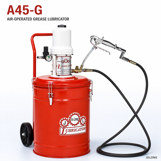 Jo Long A45-G 45:1 High Pressure Pneumatic Piston Lubrication Pump 20L Capacity 9 G/cycle Deliver Rate OEM Automotive Industry