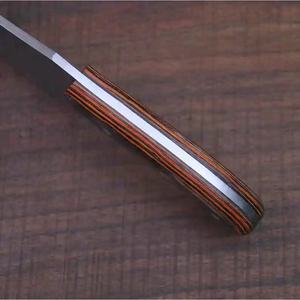 Cuchillo de Cocina JEXMOO OEM Hecho a Mano de Acero de Damasco de Grado Industrial, Cuchillo Multifuncional con Patrón de Gota de Lluvia, Funda de Cuero - Product Image 2