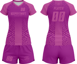 Tenue de volley-ball SpikeStorm Pro AeroSpike Elite, kit de volley-ball ThunderHit Premium, 100 % polyester, impression par sublimation intégrale - Product Image 1