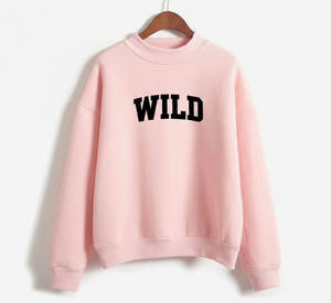 Sweat-shirt à col montant en molleton surdimensionné à épaules tombantes avec broderie de logo personnalisé, en tissu French Terry pour femme - Product Image 2