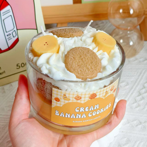 Bougie en cire de soja sur le thème du dessert nouveauté décoration d'intérieur article bougie d'art faite à la main pot en verre cadeau mignon vacances Diwali mariage - Product Image 6