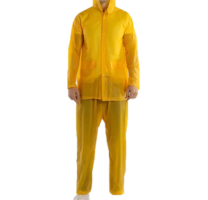 Men's Waterproof Outdoor Waterproof Windproof Breathable Durable 2-Piece Zipper Rain Suit Set in Cheap Prices 100% Polyester - Product Image 1