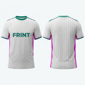 Camiseta Deportiva Personalizada con Nombre y Número, Diseño a Medida, Secado Rápido, Sublimación Térmica, 100% Poliéster, Cuello en V, Jersey para Esports - Product Image 1