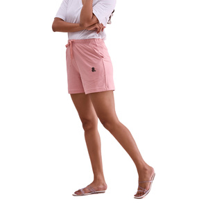 Shorts de Algodón con Estampado Floral para Mujer, Cintura Elástica, Corte Regular Informal, Bolsillos, Talle Alto, Tejido Transpirable, Ecológico, Lavado, con Botones - Product Image 2