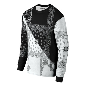 OEM/ODM 100% T-shirt à manches longues et col rond pour hommes en coton avec logo personnalisé Vente en gros d'usine - Product Image 2