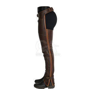 Protection Stylish Ranch Wear For Riders Breathable Flexible Design Wholesale Supplier High Quality Full Leather <b>Chaps</b> - Product Image 3