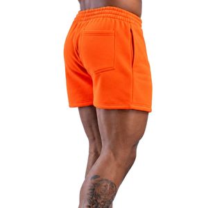 <b>Men's</b> <b>Orange</b> Casual <b>Shorts</b> Athletic Running Workout Sports Gym Training Activewear Summer Outdoor Drawstring Knee Length Custom - Product Image 2