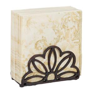 Porte-boîte à mouchoirs moderne, base grise, cadre en métal doré, organisateur - Product Image 3