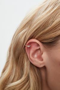 Pendientes de Aro de Oro de 14K con Diamantes en Forma de Rombo, Joyería de Diamantes Cultivados en Laboratorio, Aros Delicados y Minimalistas de Lujo para Mujer - Product Image 5