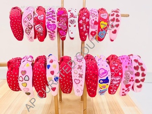 Valentine's Day <b>Headbands</b> Indian Hand Embroidered <b>Sequin</b> Beaded <b>Headbands</b> Kids Hair Accessories Seed Beaded <b>Headbands</b> Styles - Product Image 2