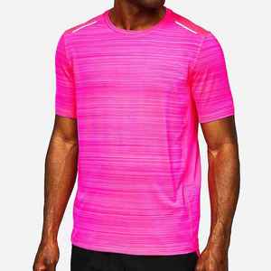 Camiseta Deportiva de Compresión para Hombre, Corte Ajustado, Cuello Redondo, Manga Corta, Color Sólido, Estilo Urbano, 220 Gramos, Transpirable, Spandex/Poliéster - Product Image 4