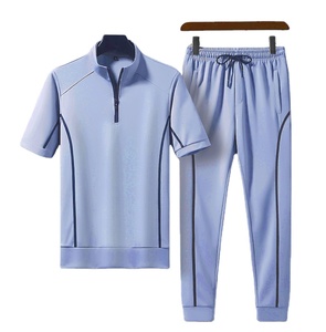 Survêtement professionnel demi-manche Offre Spéciale OEM Logo personnalisé hommes polyester demi fermeture éclair vêtements de sport homme vêtements d'entraînement - Product Image 1