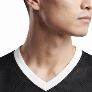 เสื้อลาครอสคอวีผ้าตาข่ายสำหรับผู้ชายแบบสั่งทำพิเศษ หมายเลขทีมแบบซับลิเมชั่น ระบายอากาศได้ดี แขนสั้น - Product Image 4