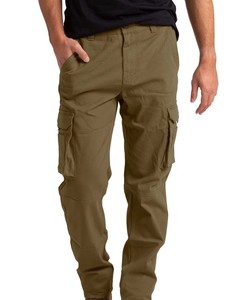 กางเกงคาร์โก้ผู้ชาย ผ้าแคนวาสน้ำหนักเบา ทรงปกติ หลายกระเป๋า เอวยางยืด รูดเชือกผูก เหมาะสำหรับทำงาน - Product Image 3