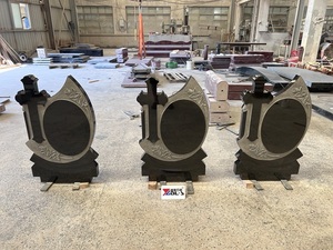 Pierres tombales roumaines en granit noir d'Afrique, croix celtique en granit, pierres tombales de cimetière sculptées à la main avec <span class=keywords><strong>gravure</strong></span>, <span class=keywords><strong>prix</strong></span> - Product Image 3