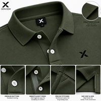 Chemise décontractée à manches courtes pour homme X Sports City, couleur unie, respirante, infroissable, 100 % coton tricoté, tenue d'été classique