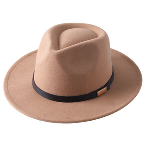 Sombrero Panamá de ala ancha estilo retro para mujer, con hebilla de cinturón, sombrero Fedora de lana, fabricante de primera calidad en Pakistán. - Product Image 2