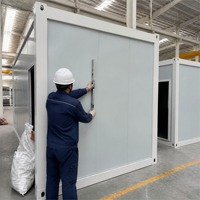 Fabricant de maisons conteneurs de 20 pieds en direct d'usine, couleur personnalisée, maison préfabriquée en acier, fournisseur de production en série