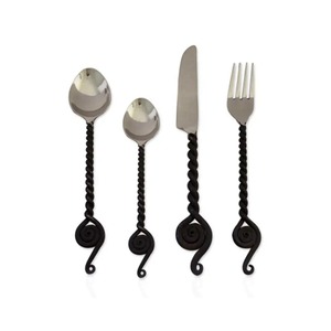 Elegant Stainless Steel Cutlery Set with Super Mirror Polish Ergonomic <b>Handle</b> for Wedding Banquet Party Restaurant Table Setting - Product Image 1