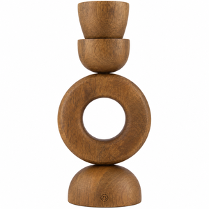 Portavelas Geométrico de Madera Minimalista para Mesa, Decoración Navideña para Hogar, Hotel, Restaurante, Pieza Única, para Todas las Estaciones - Product Image 1